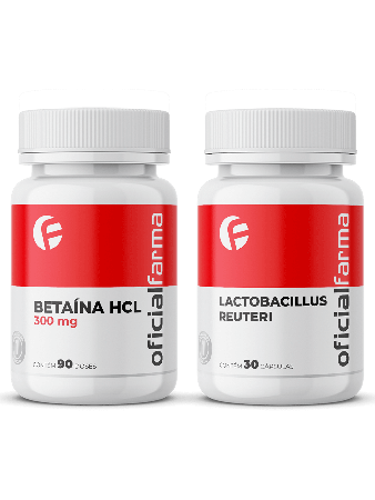 Beta&iacute;na Hcl 300mg 90 Dose + Lactobacillus Reuteri 30 caps