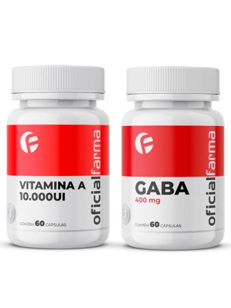 Gaba 400mg 60 C&aacute;psulas + Vitamina A 10.000UI 60 C&aacute;psulas