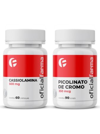 Cassiolamina 500Mg 60 C&aacute;psulas + Picolinato De Cromo 350Mcg 90 Doses