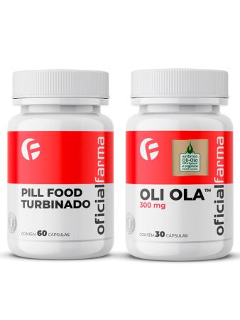 Pill Food Turbinado 60 C&aacute;psulas + Oli Ola&reg; 300Mg Peeling 30 C&aacute;psulas Com Selo De Autenticidade