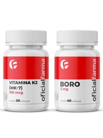 Vitamina k2 Mk-7 100Mcg 30 C&aacute;ps + Boro 3Mg 60 C&aacute;ps